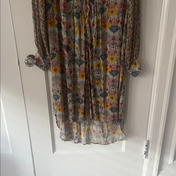 Anthropologie Multicolor Floral Long Blouse - Picture 5 of 11